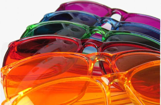 glasses in different colors